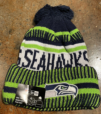 #ad New Era Seattle Seahawks Knitted Multicolor Beanie