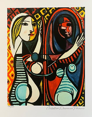 #ad Pablo Picasso GIRL BEFORE A MIRROR Estate Signed amp; Numbered Giclee Art 13.5quot;x11quot;