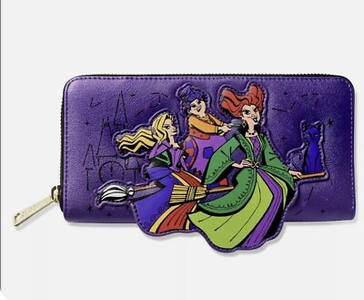 Disney#x27;s Hocus Pocus Loungefly Wallet feat. Sanderson Sisters *BRAND NEW*