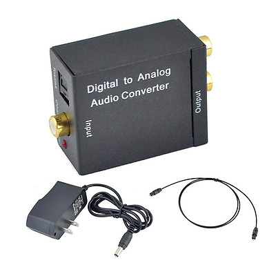 Optical Coaxial Toslink Digital to Analog Audio Converter Adapter RCA L R USA