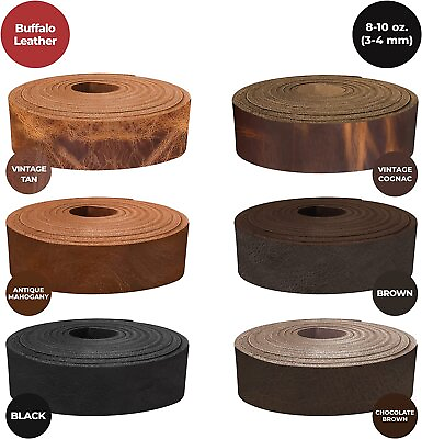 European Leather Works Buffalo Belt Blanks 8 10 oz 3 4mm 40 60quot; Leather