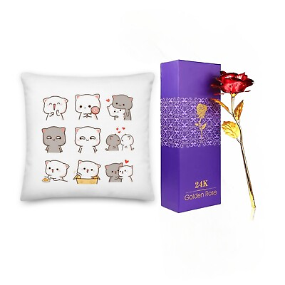 #ad Beautiful Love Couple bubu Printed Pillow Rose Valentine#x27;s Gift Set