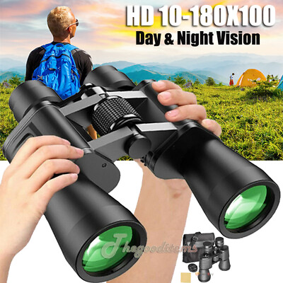 #ad 10 180x100 Compact Low Light Vision High Powered Waterproof Binoculars Black
