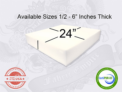 #ad 24quot; x 24quot; Square Upholstery Cushion Replacement Foam Sheet FREE SHIPPING