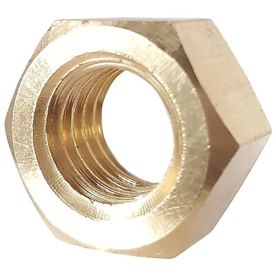 Solid Brass Hex Nuts Full Size Bright Finished All Sizes And Quantities