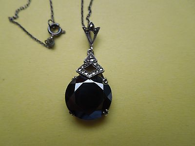 #ad N505 ART DECO NECKLACE MARCASITE 800 SILVER SEE DESCRIPTION SEE PICTURURES