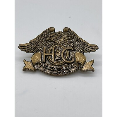 #ad 1983 Brass Harley Owners Group Pin quot;HOGquot; Clutch Pin Harley Davidson 1983