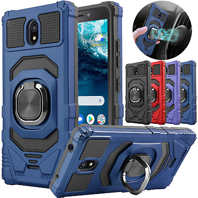 For Nokia C100 Case Metal Shockproof Hybrid Ring Magnetic Kickstand Phone Cover