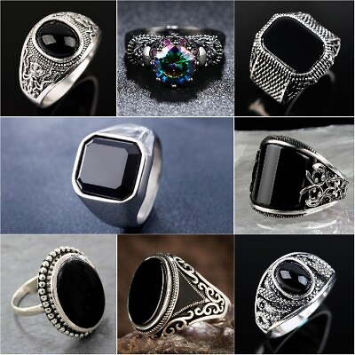 #ad Fashion Women Men 925 Silver Cubic Zirconia Wedding Jewelry Party Rings Sz 6 13