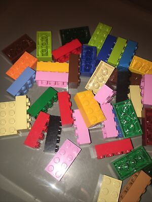#ad 50 pieces 2x4 Genuine LEGO bricks Random colors