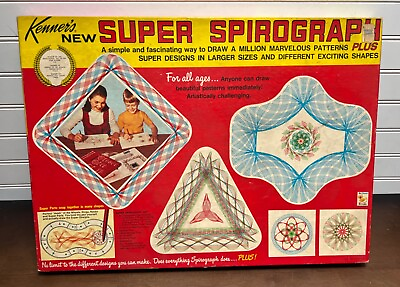 Kenner Super Spirograph Plus #2400 Very Good Original 1969 Game READ