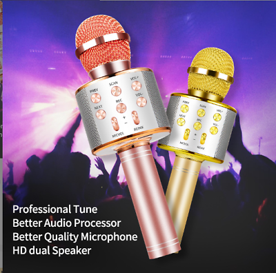 ✨Toys for Kids 5 6 7 8 9 10 Year Old Girls Wireless Handheld Karaoke Microphone