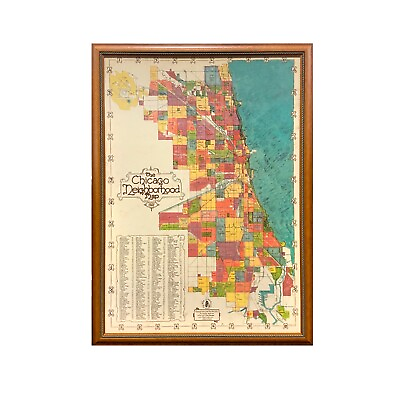 #ad #ad Second Edition Framed Chicago Hood Map