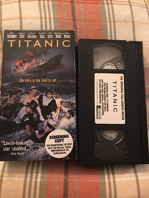 Titanic Movie VHS Screening Copy 1996 Evergreen Entertainment