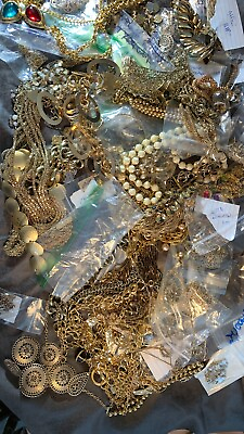 #ad 6 Lbs. POUNDS Unsearched Huge Lot Jewelry Vtg Now Junk Art Craft Treasure Hunt