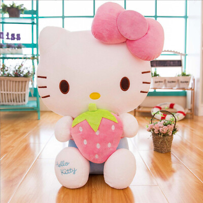 #ad Cute Hello Kitty Hug Strawberry Doll Toy Soft Toys Girl Plushie Gift 30cm