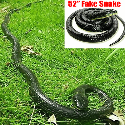 52quot; Fake Realistic Snake Lifelike Scary Rubber Toy Prank Party Joke Easter Gift