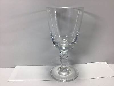 #ad T82 Vintage Antique Edward Maison Crystal Clear Blown Stemmed Water Goblet Glass