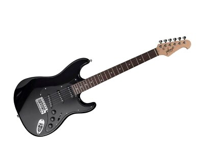 #ad Monoprice Indio Cali Classic Electric Guitar Black With Gig Bag