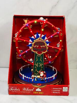 #ad #ad Vintage Lighted and Musical Rotating Christmas Ferris Wheel