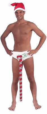 Christmas Party ADULT Humor Funny Candy Cane Stud Mens Undies Underwear Holiday