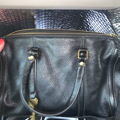 #ad Fossil Leather Cross Body satchel Black Great Condition