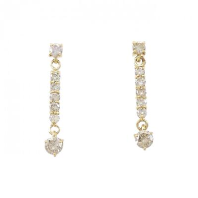 #ad Authentic K18YG Diamond Earrings 0.50CT #260 006 703 9135