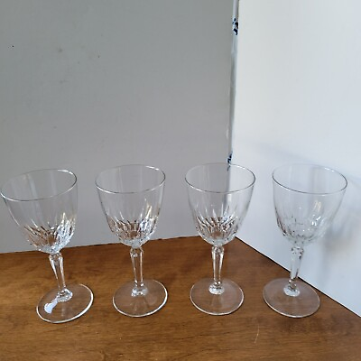 #ad Luminarc Crystal Durand Diamant Wine Glasses Set for 4