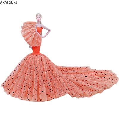 #ad Orange Sequin Handmade Wedding Dress for 11.5quot; Doll Outfits Clothes Gown 1:6