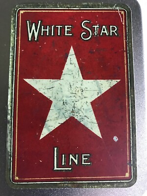 White Star Line RMS TITANIC RMS OLYMPIC REPLICA Tin 1912 sold on board