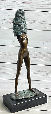Bronze Sculpture by Italian artist M.Nick Nude Girl Hot Cast Detailed Statue