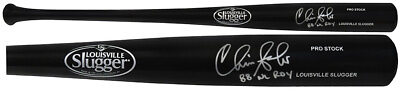 Chris Sabo Signed Louisville Slugger Black Baseball Bat w 88 NL ROY SS COA