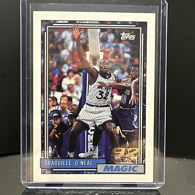 #ad 1992 93 Topps Shaquille O#x27;Neal #362 Rookie RC Orlando Magic Raw Mint 🔥🔥
