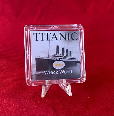 RMS Titanic Wreck Wood Artifact w COA amp; stand White Star Line WSL Real Relic