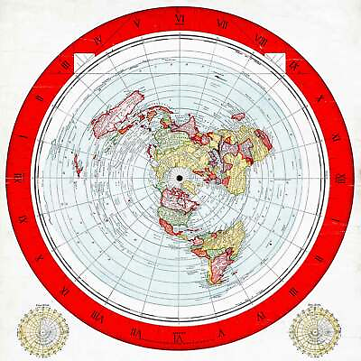 #ad #ad 1892 Flat Earth Map Alexander Gleason#x27;s New Standard Map the World Wall Poster