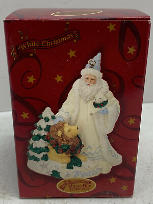 San Francisco Music Box Company Santa Figurine Plays White Christmas