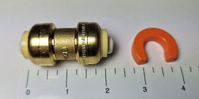 10 1 2quot; X 1 2quot; PUSH FIT COUPLINGS WITH 1 FREE DISCONNECT CLIP LEAD FREE BRASS