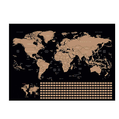 #ad #ad Scratch Off Large Travel Destination Tracker Gift World Map Poster 33X23 Inches