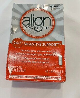 #ad Align Probiotic 24 7 Digestive Support 42ct NEW DMGD FREE SHIP 08 25 OR LATER
