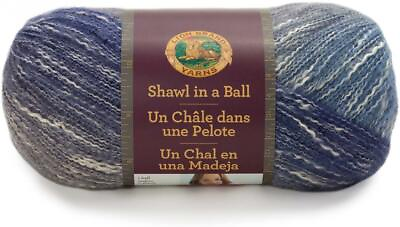 #ad Lion Brand Yarn 828 205 Shawl in a Ball Yarn One Size Soothing Blue