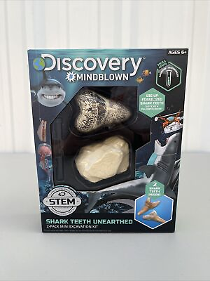 Discovery #Mindblown Shark Teeth Unearthed 2pk Mini Excavation STEM Science Kit
