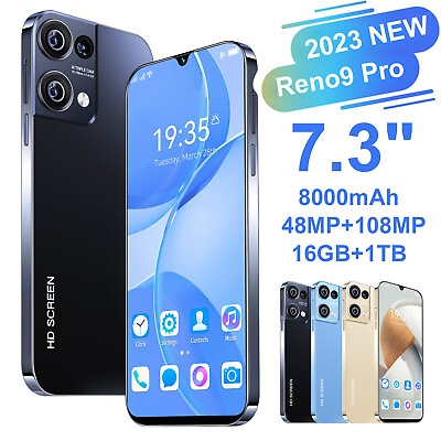 New Rino9 Pro 7.3quot; 16GB1TB Factory Unlocked Android Cheap Cell Phone Smartphone