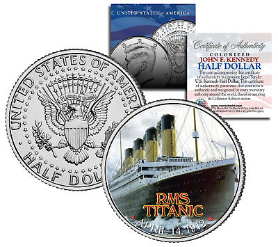 RMS Titanic Ship quot;Anniversaryquot; Official JFK Kennedy Half Dollar US