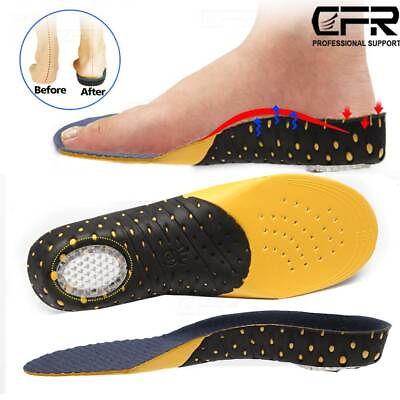 #ad Orthotic Shoe Insoles High Arch Support Inserts Plantar Fasciitis Flat Feet Back