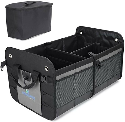 #ad Trunk Organizer Collapsible Cargo Storage Box Compartment with Cooler Car SUV