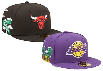 #ad NEWERA NEW ERA 59FIFTY 5950 Fitted CAP *Cloud Icon* CHICAGO BULLS LA LAKERS NBA
