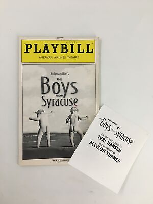 #ad 2002 Playbill American Airlines Theatre Walter Charles in The Boys from Syracuse