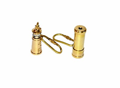 Vintage Maritime Brass Two Key Ring Kaleidoscope And Lantern Key Chain Handmade