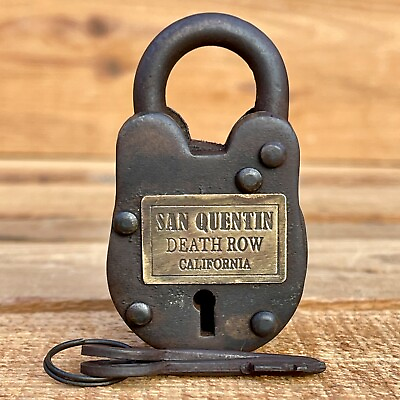 #ad #ad San Quentin Death Row California Gate Lock W 2 Working Keys amp; Antique Finish