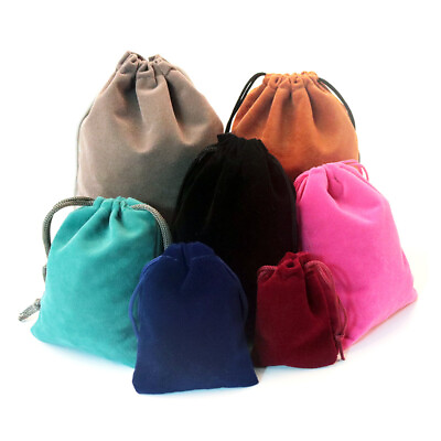 10pcs Velvet Bags Jewelry Packing Wedding Party Favors Gifts Drawstring Pouches